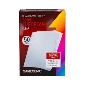 Gamegenic Boardgame Sleeves: Mini European (Clear)