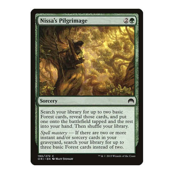 Nissas Pilgrimage (ORI) #190 Common (Heavily Played) Magic Origins Magic: The Gathering: 2015