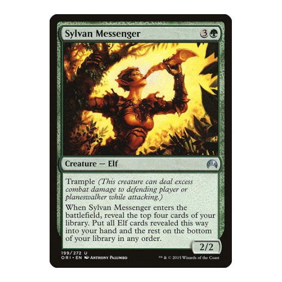 Sylvan Messenger (ORI) #199 Uncommon (Moderately Played) Magic Origins Magic: The Gathering: 2015