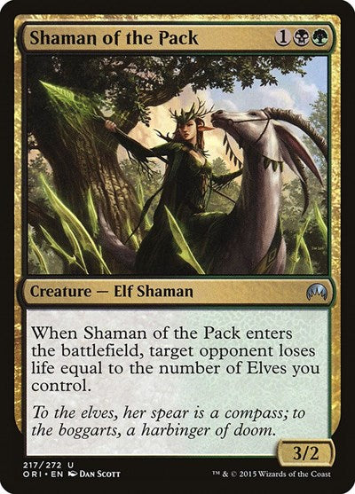 Shaman of the Pack (ORI) #217 Uncommon (Moderately Played) Magic Origins Magic: The Gathering: 2015