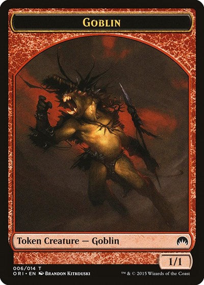 Goblin Token (ORI) #6 T (Moderately Played) Magic Origins Magic: The Gathering: 2015