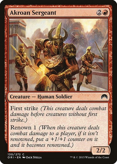 Akroan Sergeant (ORI) #130 Common (Lightly Played) Magic Origins Magic: The Gathering: 2015