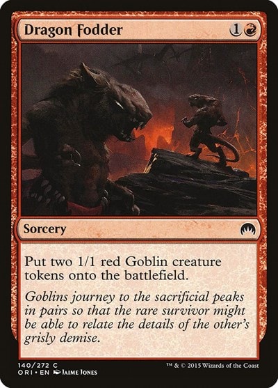 Dragon Fodder (ORI) #140 Common (Damaged) Magic Origins Magic: The Gathering: 2015