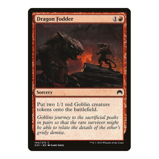 Dragon Fodder (ORI) #140 Common (Damaged) Magic Origins Magic: The Gathering: 2015