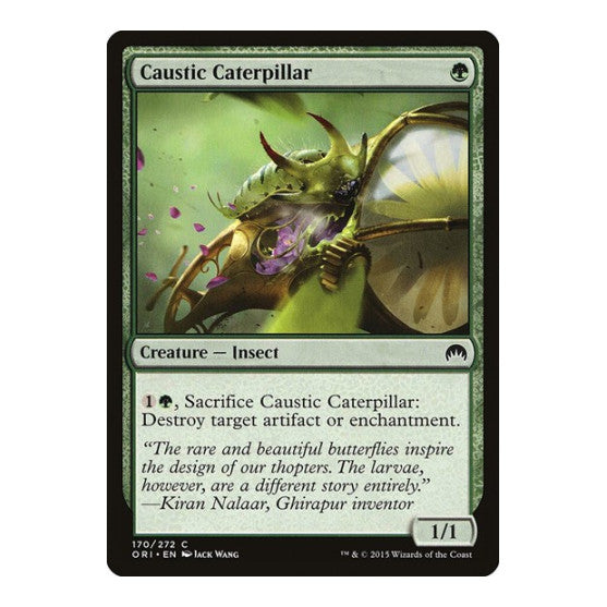 Caustic Caterpillar (ORI) #170 Common (Moderately Played) Magic Origins Magic: The Gathering: 2015