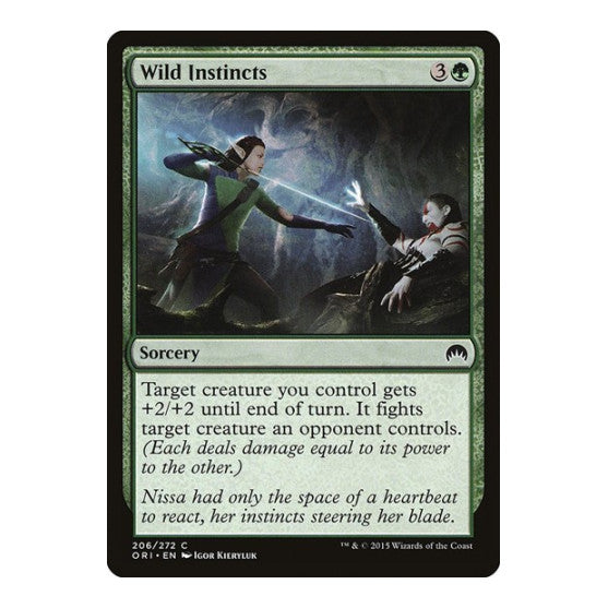 Wild Instincts (ORI) #206 Common (Moderately Played) Magic Origins Magic: The Gathering: 2015