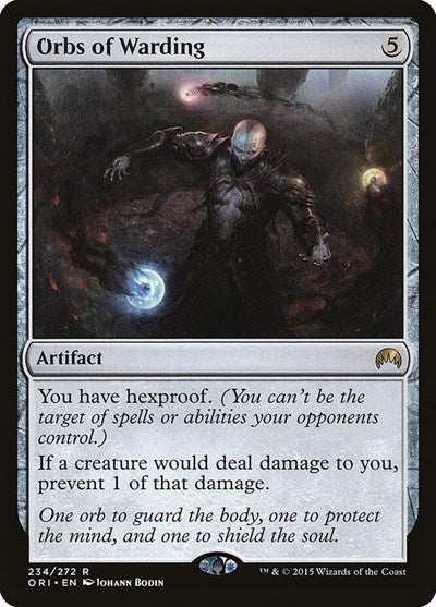 Orbs of Warding (ORI) #234 Rare (Lightly Played) Magic Origins Magic: The Gathering: 2015