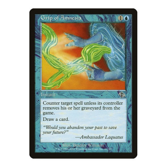 Grip of Amnesia (JUD) #41 Common (Heavily Played) Judgment Magic: The Gathering: 2002
