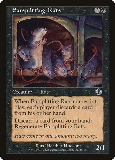Earsplitting Rats (JUD) #65 Common (Moderately Played) Judgment Magic: The Gathering: 2002