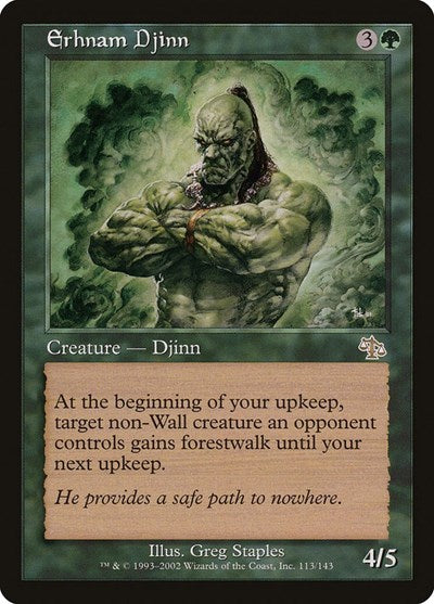 Erhnam Djinn (JUD) #113 Rare (Moderately Played) Judgment Magic: The Gathering: 2002