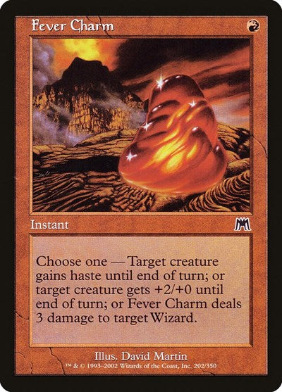 Fever Charm (ONS) #202 Common (Moderately Played) Onslaught Magic: The Gathering: 2002