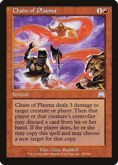 Chain of Plasma (ONS) #193 Uncommon (Lightly Played) Onslaught Magic: The Gathering: 2002
