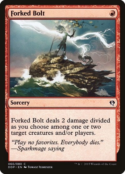 Forked Bolt (DDP) #60 Common Duel Decks: Zendikar vs. Eldrazi Magic: The Gathering: 2015