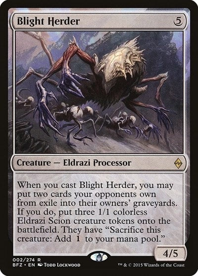 Blight Herder (BFZ) #2 Rare (Lightly Played) Battle for Zendikar Magic: The Gathering: 2015
