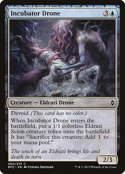 Incubator Drone (BFZ) #60 Common (Moderately Played) Battle for Zendikar Magic: The Gathering: 2015