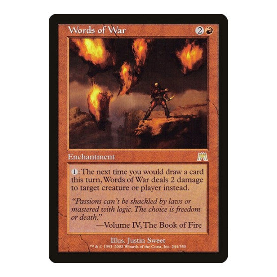 Words of War (ONS) #244 Rare Onslaught Magic: The Gathering: 2002