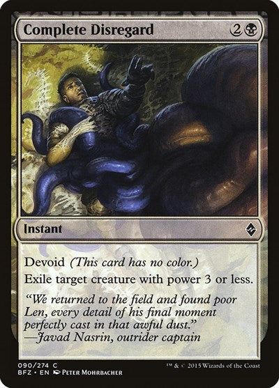 Complete Disregard (BFZ) #90 Common (Lightly Played) Battle for Zendikar Magic: The Gathering: 2015