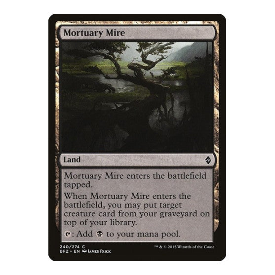 Mortuary Mire (BFZ) #240 Common (Lightly Played) Battle for Zendikar Magic: The Gathering: 2015