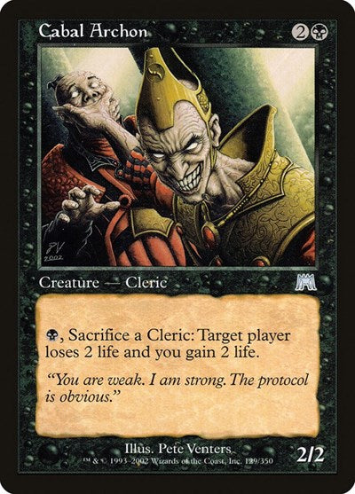 Cabal Archon (ONS) #129 Uncommon (Lightly Played) Onslaught Magic: The Gathering: 2002