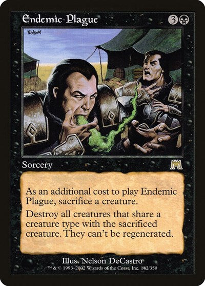 Endemic Plague (ONS) #142 Rare (Moderately Played) Onslaught Magic: The Gathering: 2002