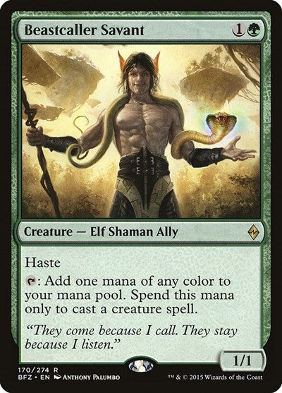 Beastcaller Savant (BFZ) #170 Rare (Lightly Played) Battle for Zendikar Magic: The Gathering: 2015
