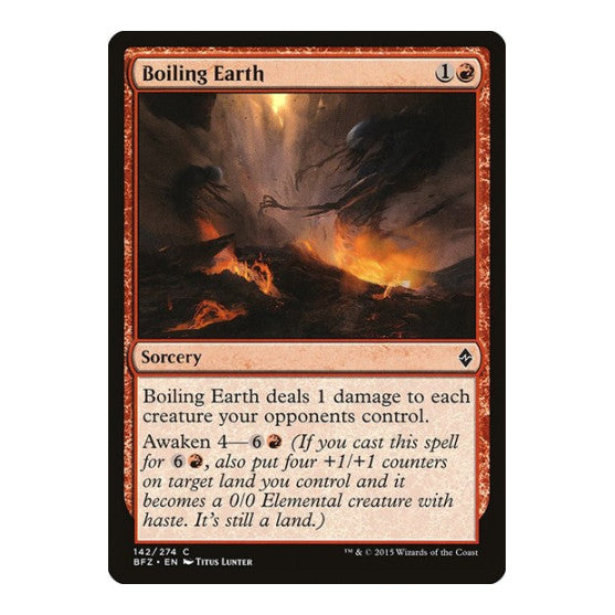 Boiling Earth (BFZ) #142 Common (Lightly Played) Battle for Zendikar Magic: The Gathering: 2015