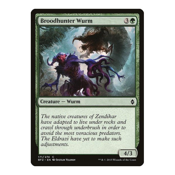 Broodhunter Wurm (BFZ) #171 Common (Lightly Played) Battle for Zendikar Magic: The Gathering: 2015