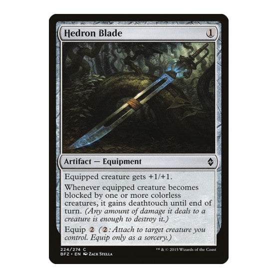 Hedron Blade (BFZ) #224 Common (Moderately Played) Battle for Zendikar Magic: The Gathering: 2015
