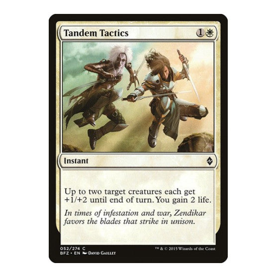 Tandem Tactics (BFZ) #52 Common (Lightly Played) Battle for Zendikar Magic: The Gathering: 2015