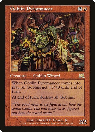 Goblin Pyromancer (ONS) #206 Rare (Lightly Played) Onslaught Magic: The Gathering: 2002