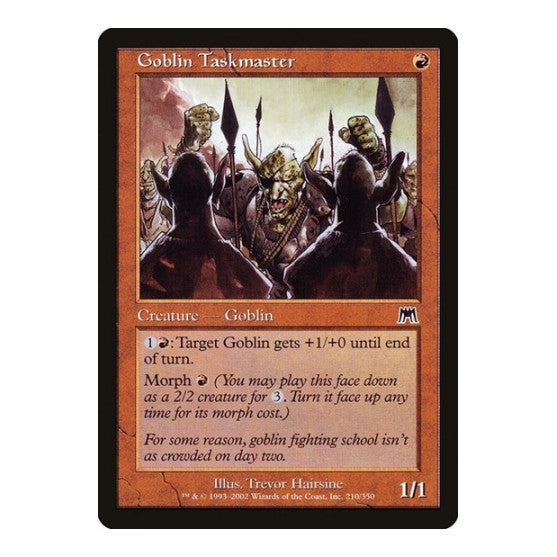 Goblin Taskmaster (ONS) #210 Common Onslaught Magic: The Gathering: 2002