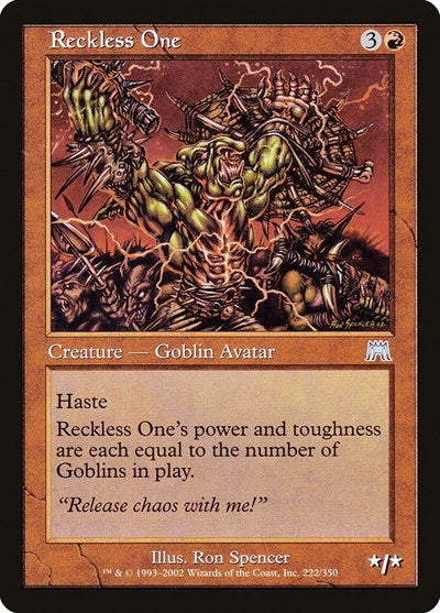 Reckless One (ONS) #222 Uncommon (Moderately Played) Onslaught Magic: The Gathering: 2002