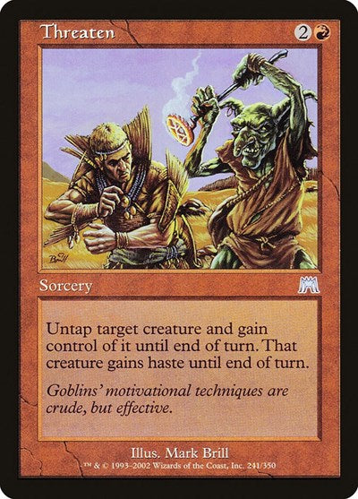 Threaten (ONS) #241 Uncommon (Lightly Played) Onslaught Magic: The Gathering: 2002