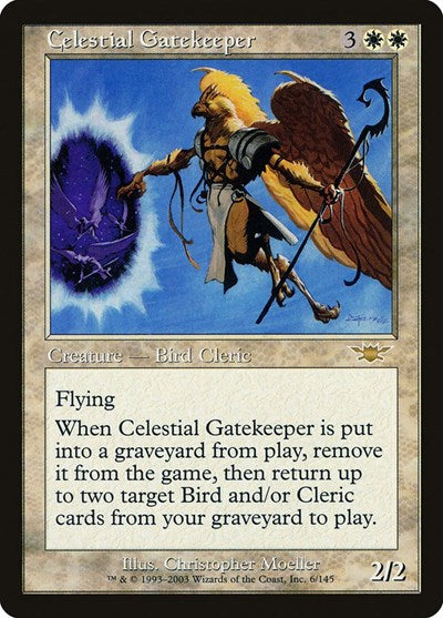 Celestial Gatekeeper (LGN) #6 Rare (Lightly Played) Legions Magic: The Gathering: 2003