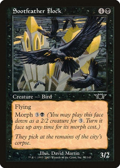 Sootfeather Flock (LGN) #82 Common (Moderately Played) Legions Magic: The Gathering: 2003