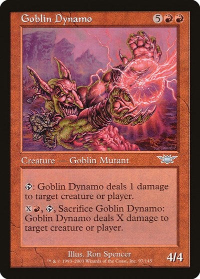 Goblin Dynamo (LGN) #97 Uncommon (Moderately Played) Legions Magic: The Gathering: 2003