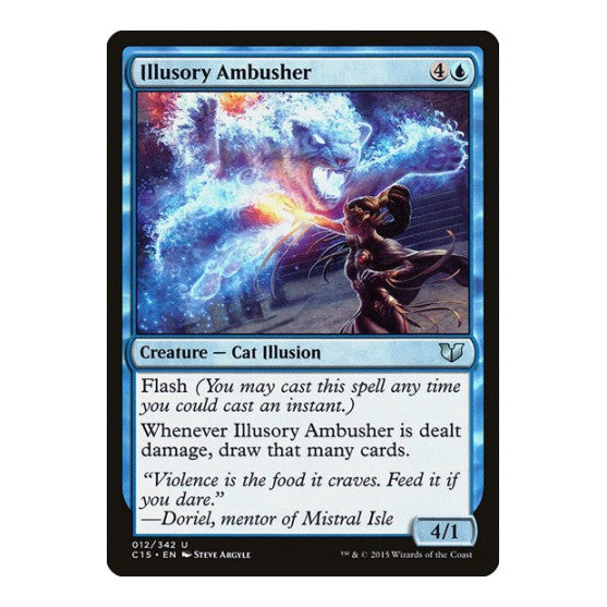 Illusory Ambusher (C15) #12 Uncommon (Moderately Played) Commander 2015 Magic: The Gathering: 2015