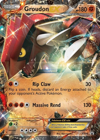 Groudon EX (PR) #XY42 Promo (Holofoil Damaged) XY Promos Pokemon: 2013