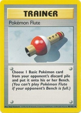 Pokemon Flute (BS) #086/102 Uncommon Base Set Pokemon: 1999