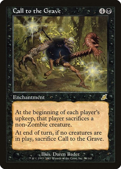 Call to the Grave (SCG) #58 Rare (Heavily Played) Scourge Magic: The Gathering: 2003
