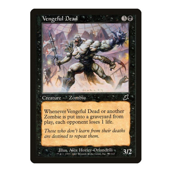 Vengeful Dead (SCG) #80 Common (Heavily Played) Scourge Magic: The Gathering: 2003