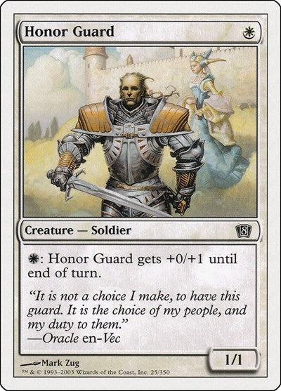 Honor Guard (8ED) #25★ Common (Moderately Played) 8th Edition Magic: The Gathering: 2003