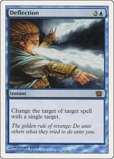 Deflection (8ED) #74★ Rare (Moderately Played) 8th Edition Magic: The Gathering: 2003