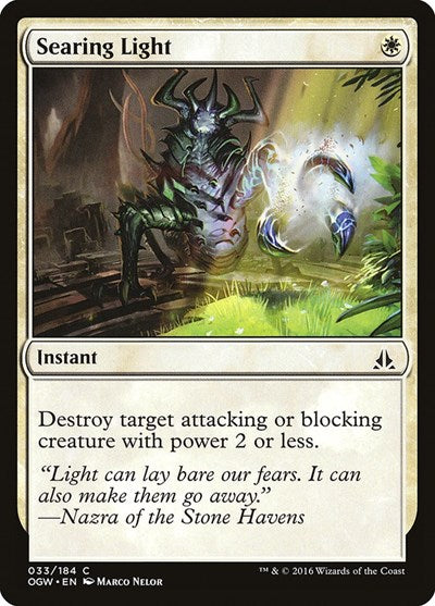 Searing Light (OGW) #33 Common (Foil Lightly Played) Oath of the Gatewatch Magic: The Gathering: 2016