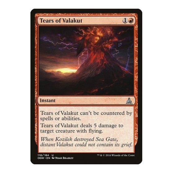 Tears of Valakut (OGW) #118 Uncommon (Lightly Played) Oath of the Gatewatch Magic: The Gathering: 2016