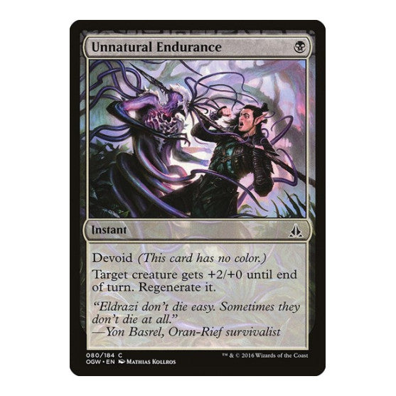 Unnatural Endurance (OGW) #80 Common Oath of the Gatewatch Magic: The Gathering: 2016