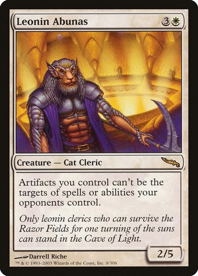 Leonin Abunas (MRD) #8 Rare (Lightly Played) Mirrodin Magic: The Gathering: 2003