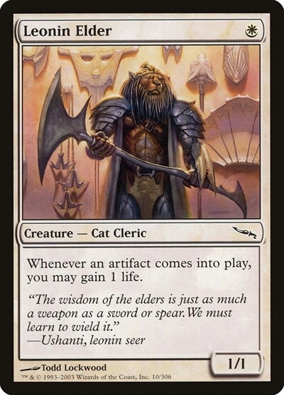 Leonin Elder (MRD) #10 Common (Moderately Played) Mirrodin Magic: The Gathering: 2003