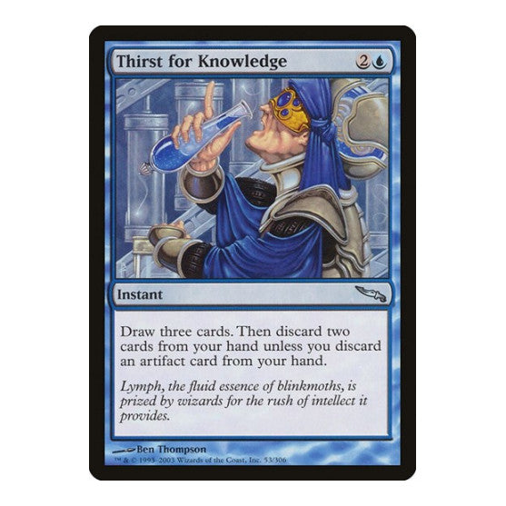 Thirst for Knowledge (MRD) #53 Uncommon (Damaged) Mirrodin Magic: The Gathering: 2003