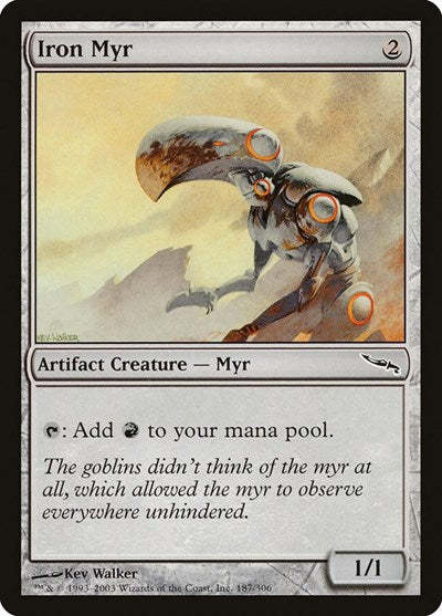 Iron Myr (MRD) #187 Common (Lightly Played) Mirrodin Magic: The Gathering: 2003
